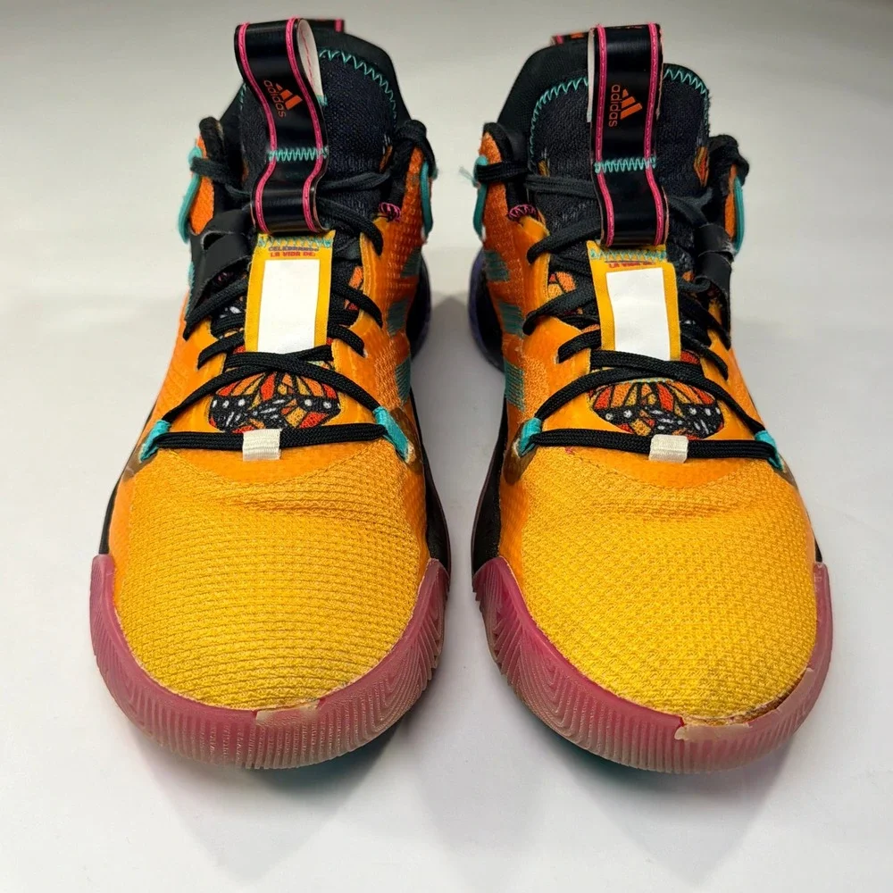 Adidas Harden Stepback 3 Basketball Sneaker Mens 8 Orange 